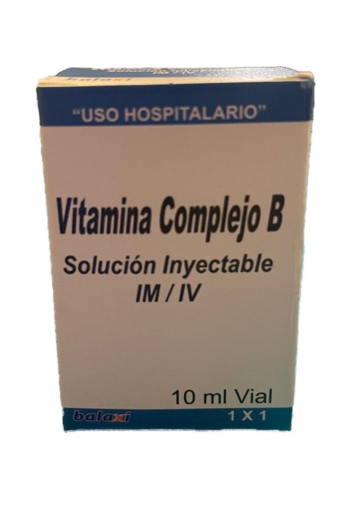 VITAMINA COMPLEJO B SOLUCION INYECTABLE. 10 ML. 1 FRASCO DE 10 ML – Q2 VIDA