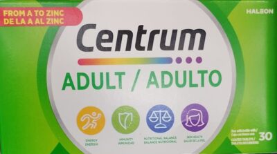 CENTRUM. MULTIVITAMINICO ADULTOS. CAJA 30 TABLETAS