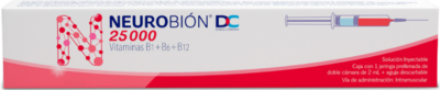 NEUROBION DC. 1 JERINGA PRECARGADA 2M. B1+B6+B12. 25 000 IM